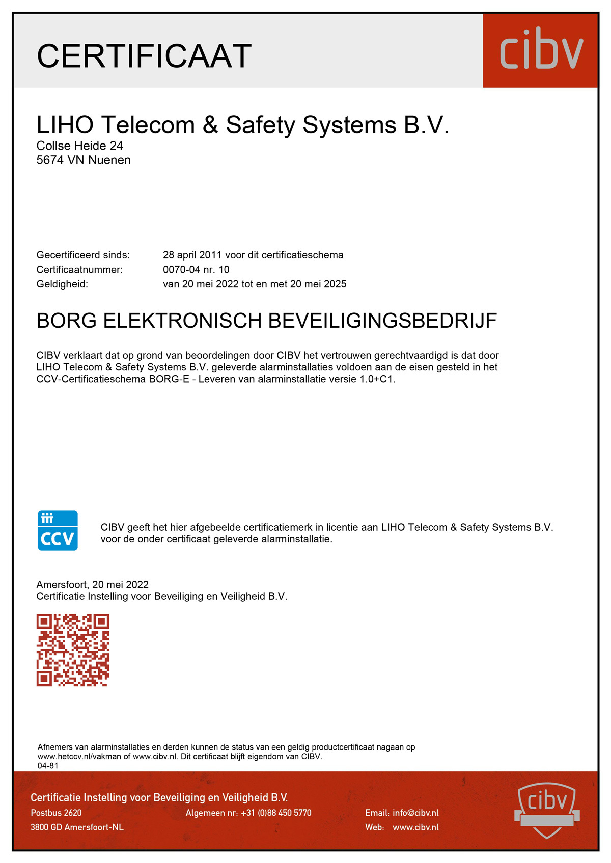 Certificaat 0070 04 BORG E 1 0 C1 2022v10